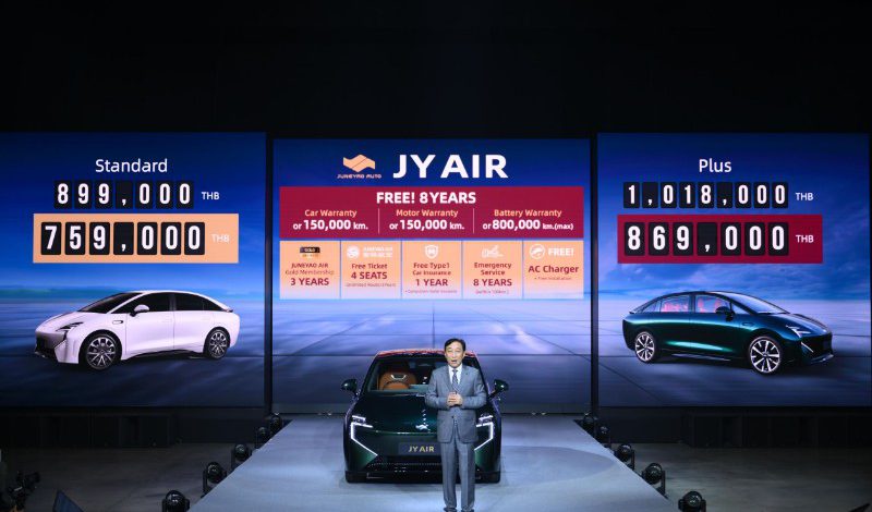 ครั้งแรกในไทย! จูนเหยา เปิดตัว “JY AIR” ยานยนต์ไฟฟ้ารุ่นแรกที่ผสมผสานเทคโนโลยีอัจฉริยะและความยั่งยืน