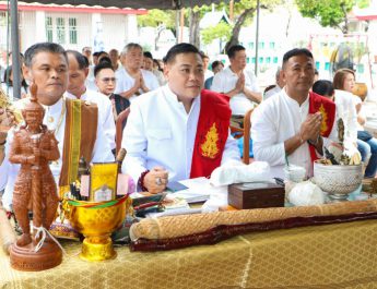 อาจารย์โอ๊กจัดพิธีบูชาครูประจำปี 2568 ครอบเศียรองค์ท้าวเวสสุวรรณ และทอดผ้าป่าเพื่อสมทบทุนสร้างองค์ท้าวเวสสุวรรณ ณ วัดโปรดเกศเชษฐาราม